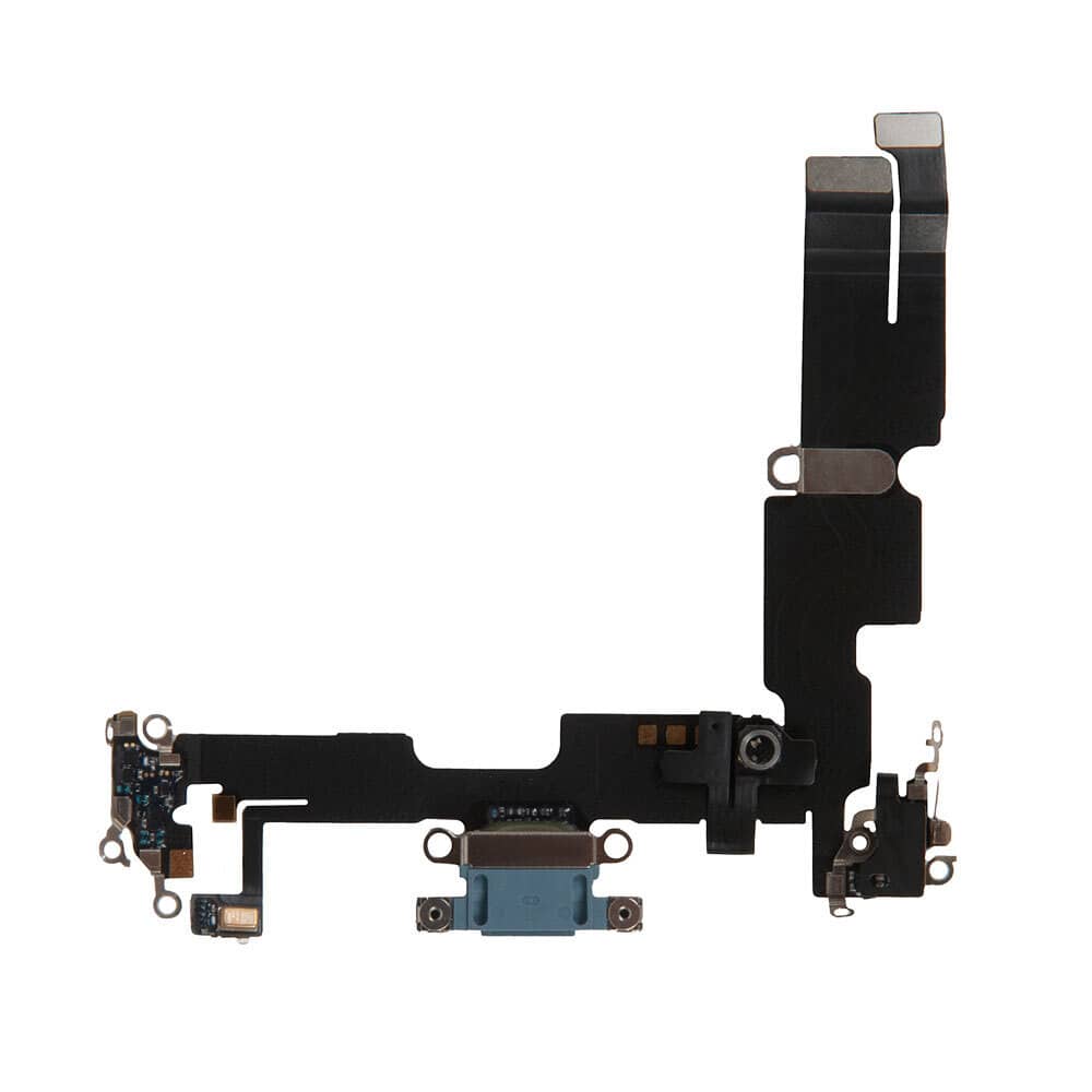 Шлейф зарядки нижний iPhone 14 Plus голубой / 821-03954-04 921-04178 / разбор