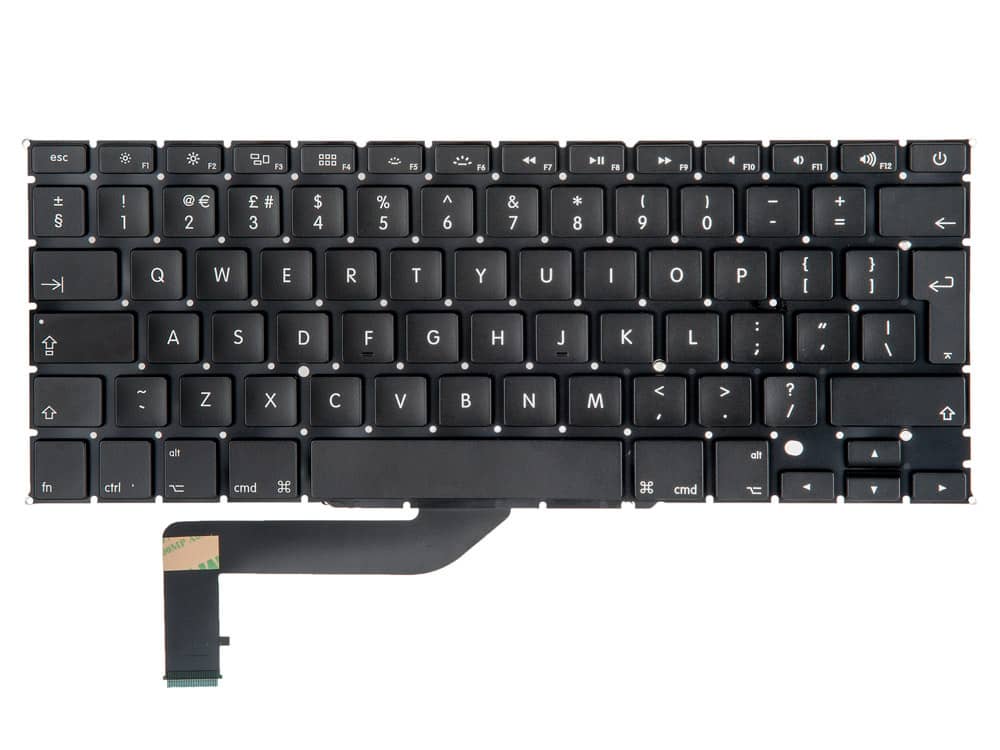 Клавиатура MacBook Pro 15 Retina A1398 Mid 2012 - Mid 2015 Г-образный Enter UK / AA