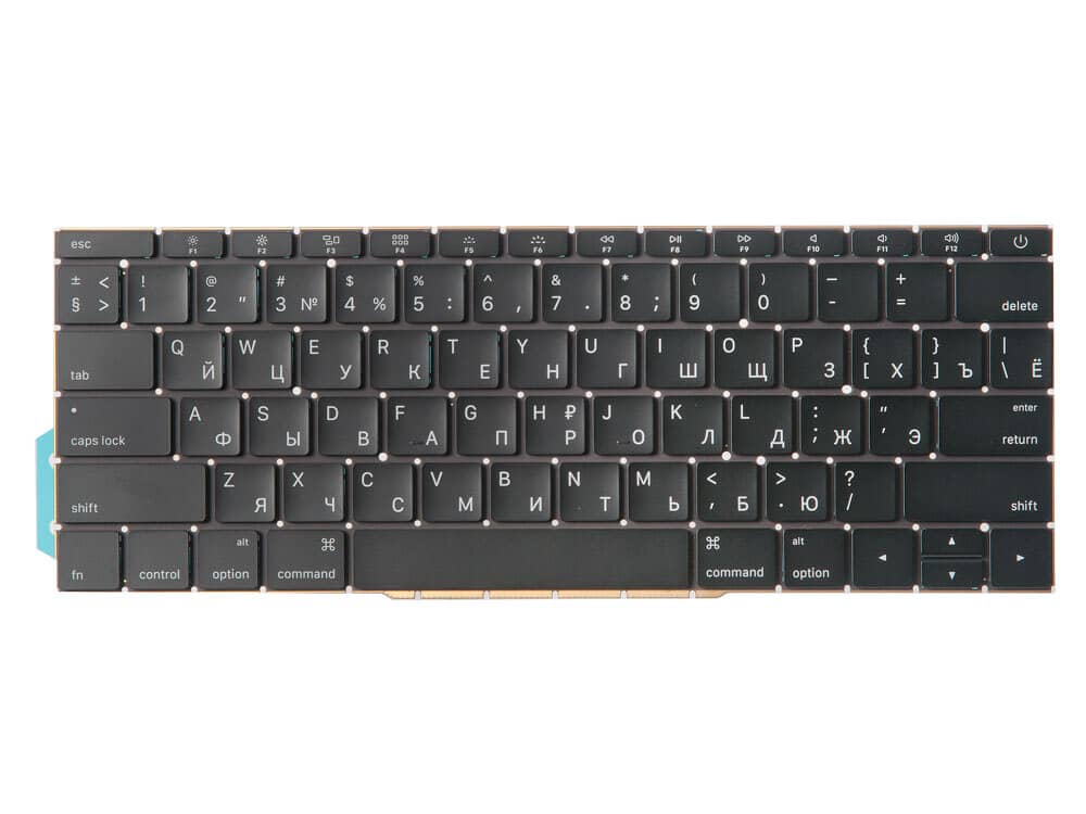 Клавиатура MacBook Pro 13 Retina A1708 Late 2016 Mid 2017 прямой Enter RUS РСТ