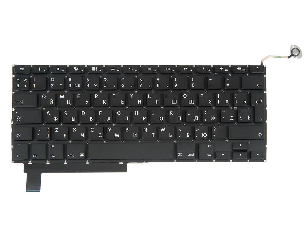 Клавиатура MacBook Pro 15 A1286 Mid 2009 - Mid 2012 Г-образный Enter RUS РСТ / AA