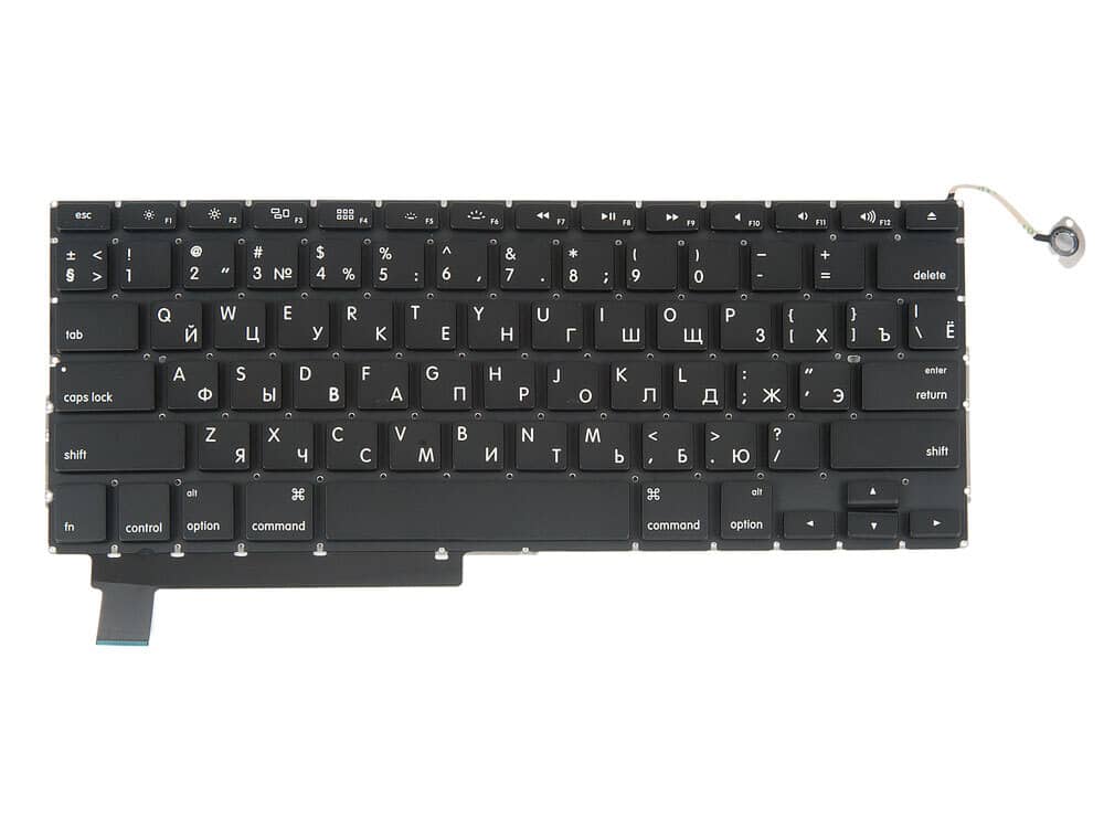 Клавиатура MacBook Pro 15 A1286 Mid 2009 - Mid 2012 прямой Enter RUS РСТ / AA