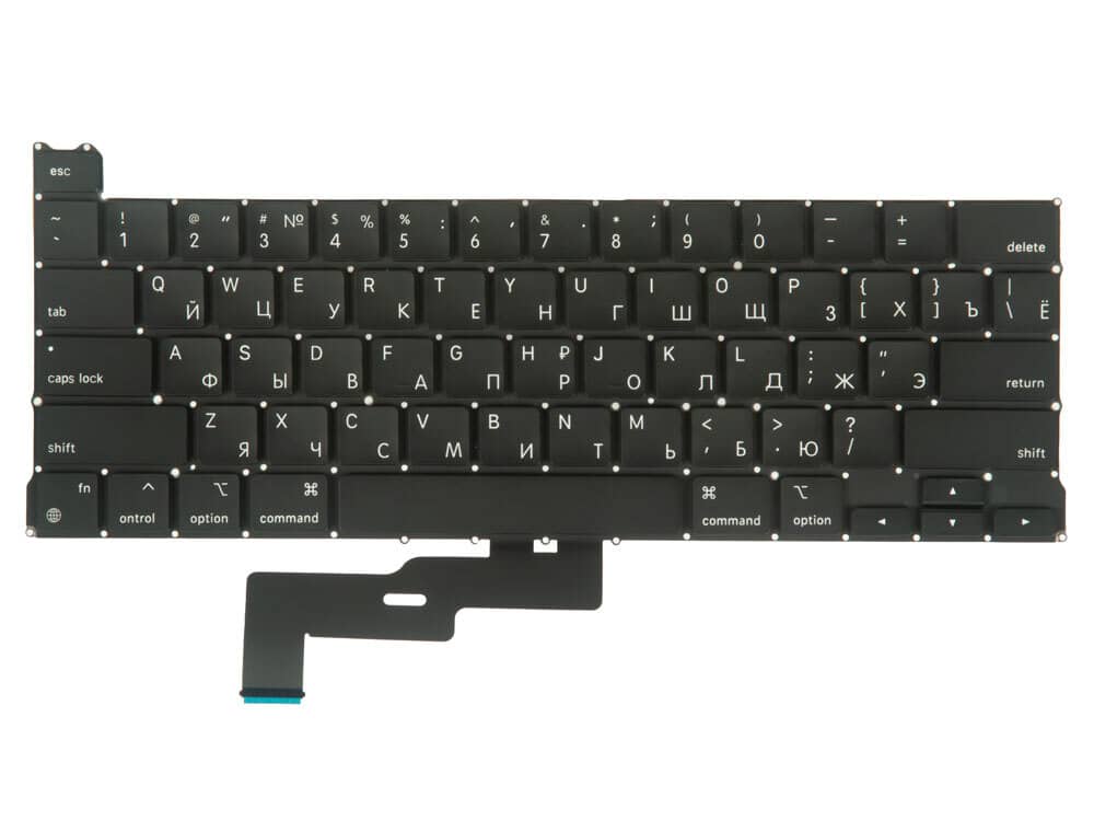 Клавиатура MacBook Pro 13 Retina A2289 Mid 2020 прямой Enter RUS РСТ / AAA
