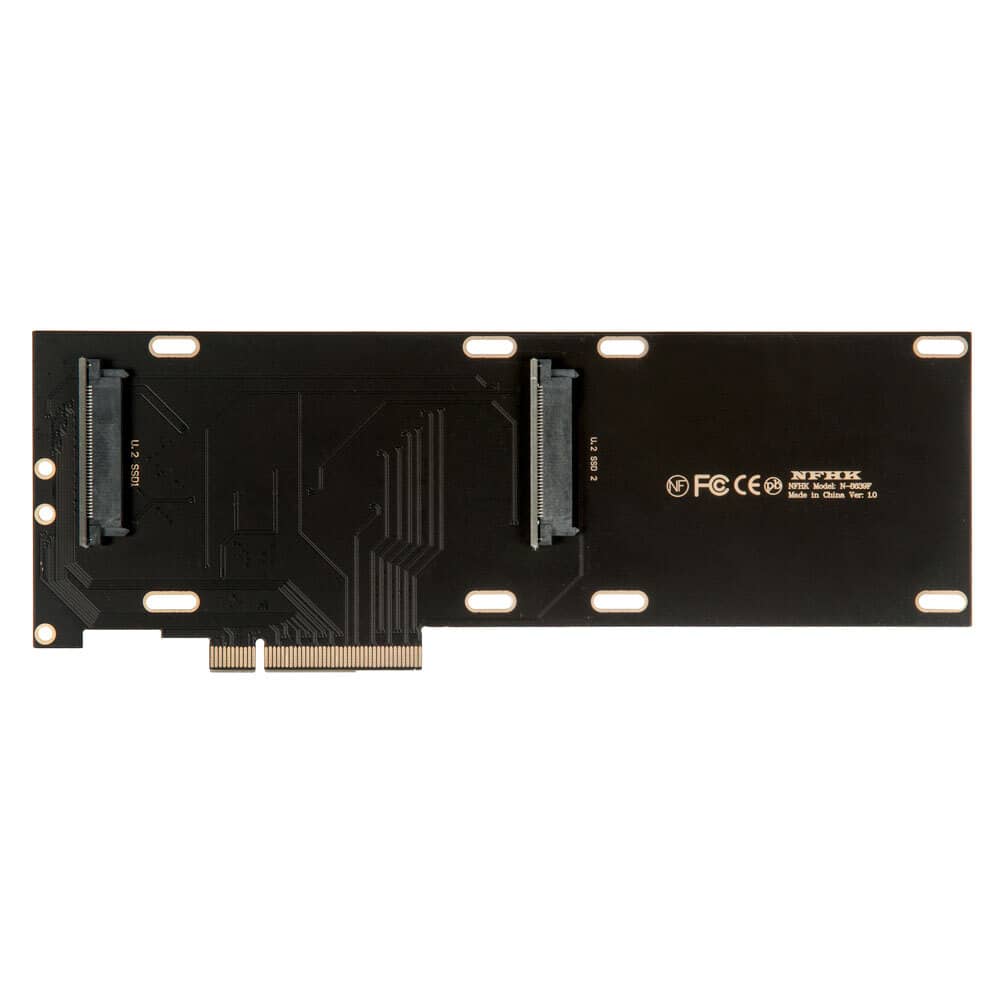 Плата расширения на 2 порта U.2 SFF-8639 на разъем PCIe x8 / NFHK N-8639F