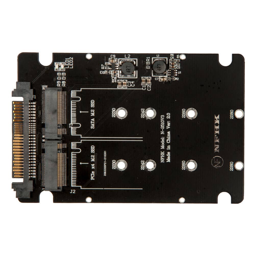 Переходник для SSD M.2 SATA / NVMe для установки в корпус 2.5 U.2 SFF-8639 / NFHK N-2510V3