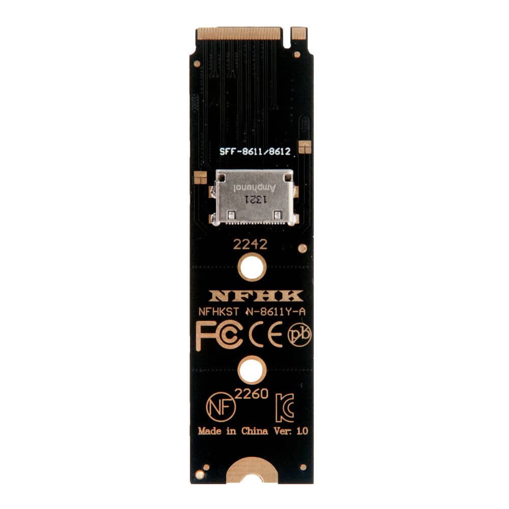 Переходник для SFF-8611 в M.2 NVMe / NFHK N-8611Y-A