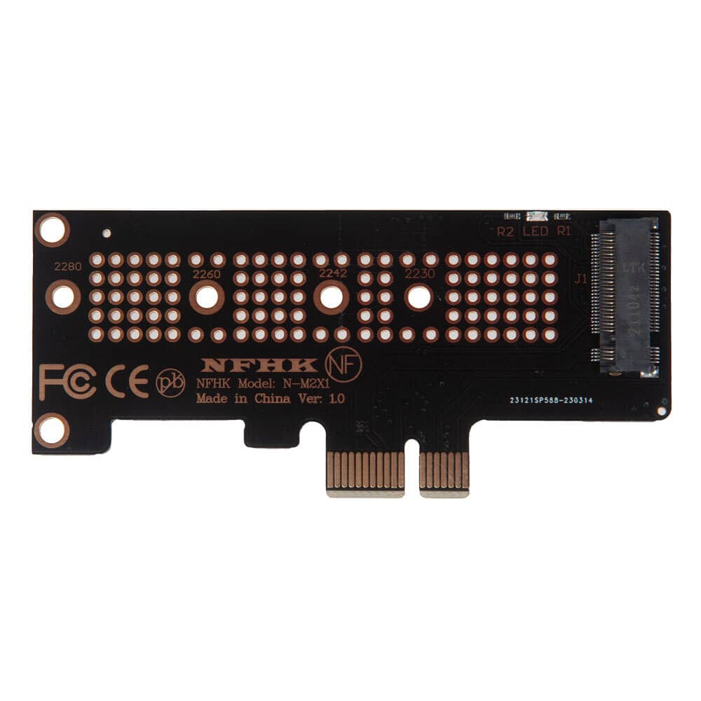 Плата расширения для SSD M.2 NVMe в разъем PCIe x1 / NFHK N-M2X1-2U