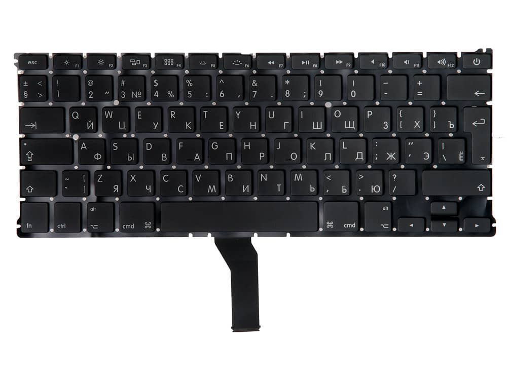Клавиатура MacBook Air 13 A1369 A1466 Mid 2011 - Mid 2017 Г-образный Enter RUS РСТ / AAA