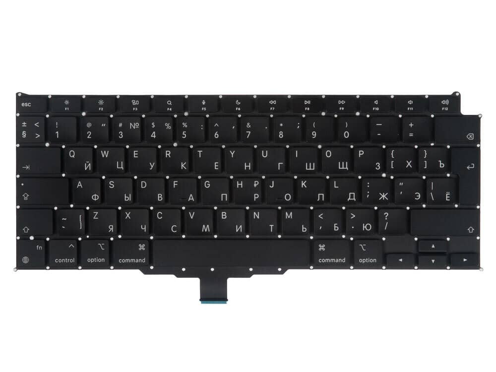Клавиатура MacBook Air 13 Retina M1 A2337 Late 2020 Г-образный Enter RUS РСТ / AAA