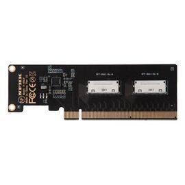 Плата расширения на 2 порта Oculink SFF-8611-8i в разъем PCIe x16 / NFHK N-8611F