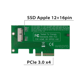 Плата расширения для SSD Apple 2013 - 2017 на PCIe x4 / NFHK N-2013