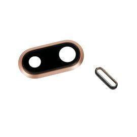 Набор креплений разъема ЗУ / задней камеры iPhone 8 Plus золотой