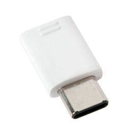 Переходник microUSB ↔ USB Type-C белый