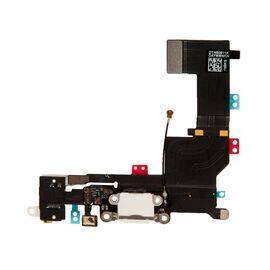 Шлейф зарядки нижний с аудио iPhone 5S белый