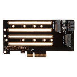 Плата расширения для SSD M.2 SATA / M.2 NVMe / SATA3 data в разъем PCIe x4 / NFHK N-NGFF-4U