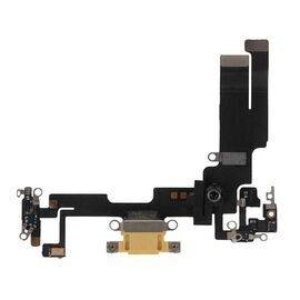 Шлейф зарядки нижний iPhone 14 желтый / 821-03758-07 / разбор