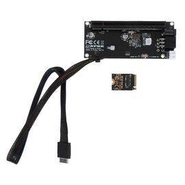 Переходник для SFF-8612 Oculink в M.2 NVMe eGPU + плата с доп питанием и разъемом PCIe x16 и SFF-8611 + кабель данных / NFHK N-8611S N-PU03