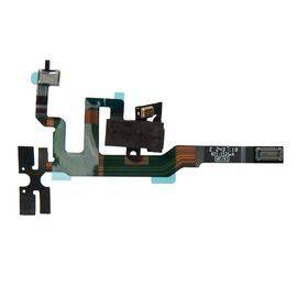 Шлейф кнопок громкости с аудио iPhone 4S черный /8