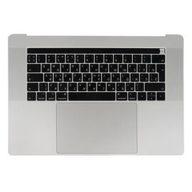 Топкейс с клавиатурой RUS РСТ и трекпадом MacBook Pro 15 Retina A1990 Mid 2018 Mid 2019 Silver / Б/У