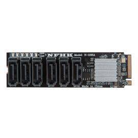 Переходник для SATA / 6 разъемов на SSD M.2 NVMe / NFHK N-1166A