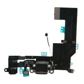 Шлейф зарядки нижний с аудио iPhone 5S черный / 821-1667 / AAA