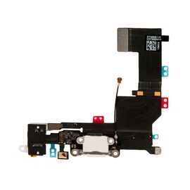 Шлейф зарядки нижний с аудио iPhone 5S белый