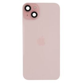 Задняя крышка в сборе с беспроводной зарядкой и шлейфами iPhone 15 Plus розовый / разбор