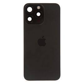 Задняя крышка в сборе с беспроводной зарядкой и шлейфами iPhone 15 Pro Max черный титан / разбор