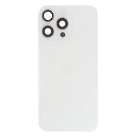 Задняя крышка в сборе с беспроводной зарядкой и шлейфами iPhone 15 Pro Max белый титан / разбор