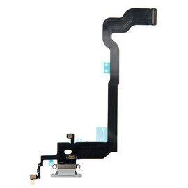 Шлейф зарядки нижний iPhone X белый / 821-01602 / AAA