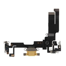 Шлейф зарядки нижний iPhone 14 желтый / 821-03758-07 / разбор