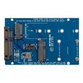 Переходник для SSD M.2 SATA / mSATA для установки в разъем 2.5 SATA3 / NFHK N-2513 Blue