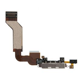 Шлейф зарядки нижний iPhone 4S белый / 821-1301