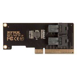 Плата расширения НП на 2 порта SATA/SAS SFF-8643 в разъем PCIe x8 / NFHK N-8643B