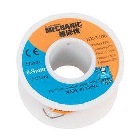 Припой проволочный c флюсом Mechanic HX-T100 диаметр 0.8мм 55г