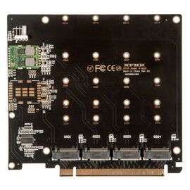 Плата расширения на 4 порта SSD M.2 NVMe в разъем PCIe x16 / NFHK N-R11B