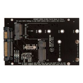 Переходник для SSD M.2 SATA / mSATA для установки в разъем 2.5 SATA3 / NFHK N-2513 Black