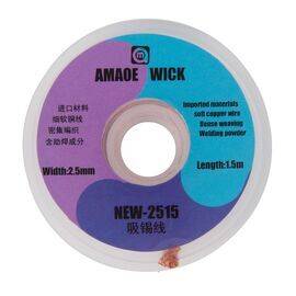 Оплетка для выпайки медная AMAOE 2.5mm 1.5m / NEW-2515