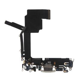 Шлейф зарядки нижний iPhone 15 Pro белый / 821-04457-09 / разбор