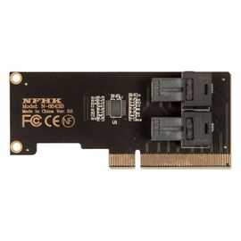 Плата расширения НП на 2 порта SATA/SAS SFF-8643 в разъем PCIe x8 / NFHK N-8643B