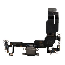Шлейф зарядки нижний iPhone 15 черный / 821-04327-06 / разбор