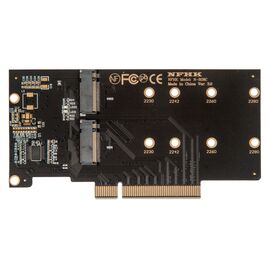 Плата расширения на 2 порта SSD M.2 NVMe в разъем PCIe x8 / NFHK N-R08C