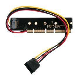 Плата расширения для SSD M.2 NVMe со съемным питанием SATA в разъем PCIe x16 / NFHK N-M210