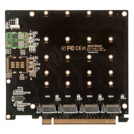 Плата расширения на 4 порта SSD M.2 NVMe в разъем PCIe x16 / NFHK N-R11B
