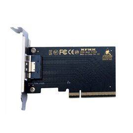 Плата расширения на 2 порта SFF-8654 в разъем PCIe x8 / NFHK N-R11B W54A-2U / внешний