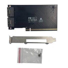 Плата расширения на 2 порта SFF-8654 в разъем PCIe x16 / NFHK N-W54B / внешний