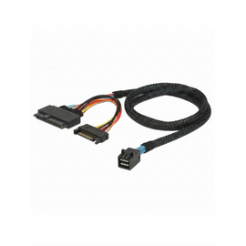 Кабель Mini-SAS HD SFF-8643 — U.2 SFF-8639 с питанием SATA / 0.5м