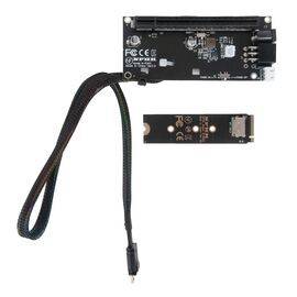 Переходник для SFF-8612 Oculink в M.2 NVMe eGPU + плата с доп питанием и разъемом PCIe x16 и SFF-8611 + кабель данных / NFHK N-8611C N-PU03