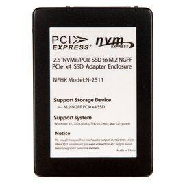 Внешний корпус для SSD M.2 NVMe с разъемом 2.5 U.2 SFF-8639 / NFHK N-2511