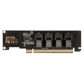 Плата расширения на 4 порта SATA/SAS SFF-8643 в разъем PCIe x16 / NFHK N-8643C