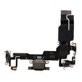 Шлейф зарядки нижний iPhone 15 черный / 821-04327-06 / разбор